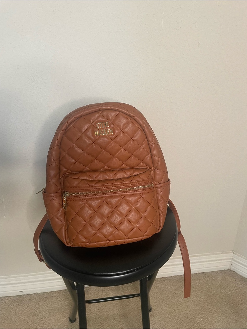 Steve Madden Women’s Quilted Mini Backpack - Brown